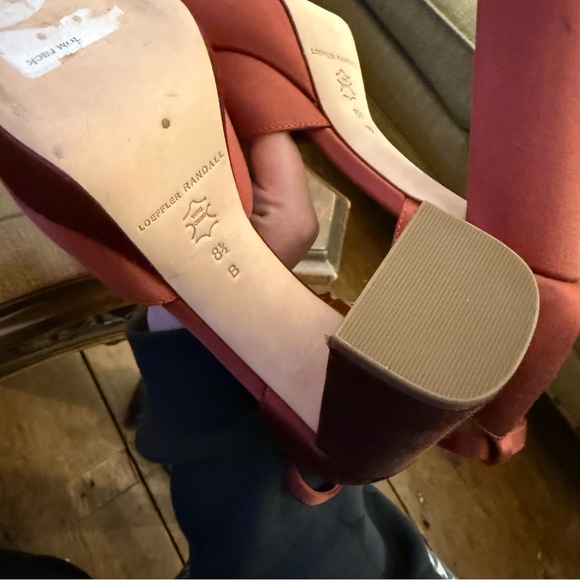 Loeffler Randall Selina satin closed toe ankle strap platforms "rust" - Picture 12 of 15